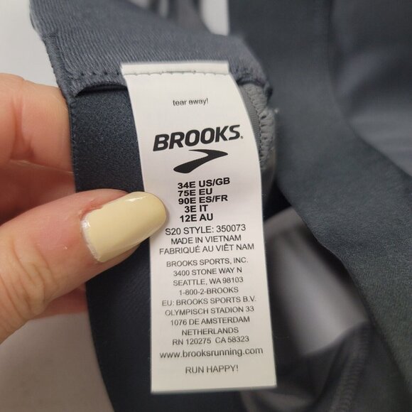 Brooks Women Dare Racer Back Run Bra Size 34E Sporty Gym Fitness Workout NWT - Picture 8 of 13